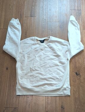 Aether Light Cream Men's Crewneck Sweatshirt Size Large